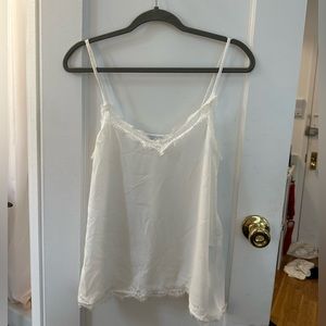 White ruffle tank Zara